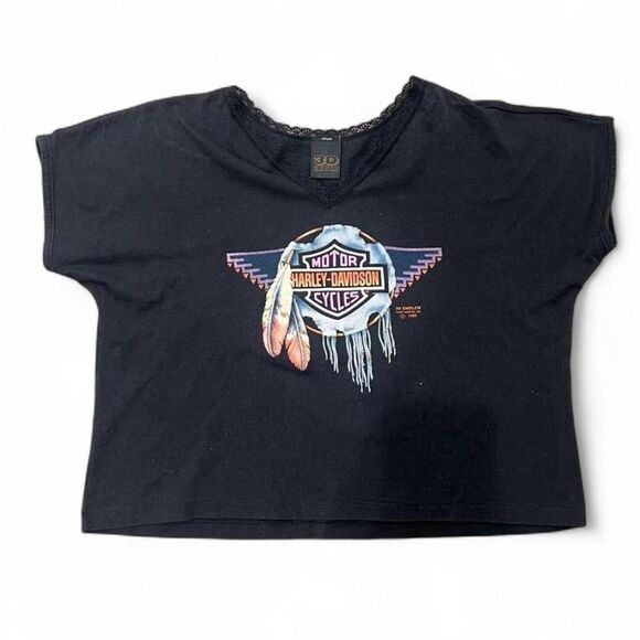 Y2K Vintage Harley Davidson 3D Emblem Graphic Top Bundle Biker Grunge Streetwear - Picture 3 of 8